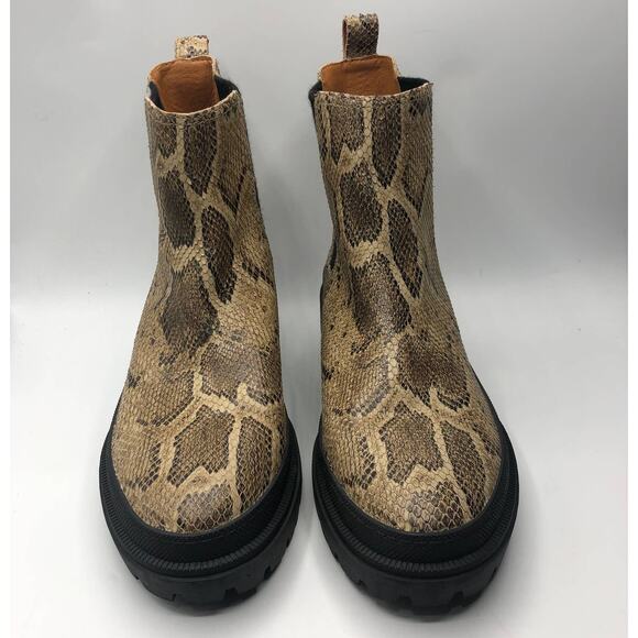 Lucky Brand Womens Emali Snakeskin Ankle Chelsea Boots Sz 10 M - Picture 7 of 8